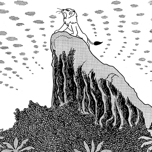 Image from Tezuka's "Jungle Taitei" (Kimba the White Lion) manga