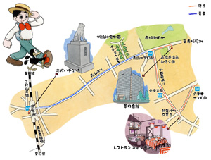 虫ん坊 2013年4月号：虫さんぽ　第27回：東京・青山から六本木へ、手塚先生、文化交流の足跡を歩く!!