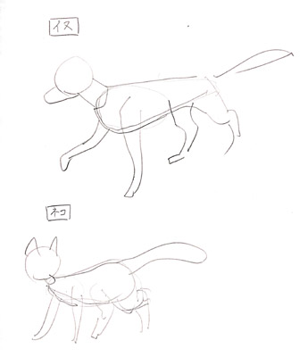 犬と猫の描き方