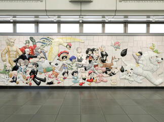 国際展示場駅に手塚キャラクター陶板壁画が設置されました！